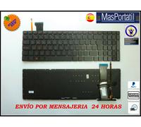 NUOVA TASTIERA SPAGNOLA PORTATILE ASUS ROG GL552J RETROILLUMINATA 9Z.N8BBU.SO...