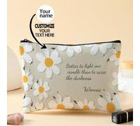 Nuova trousse, trousse cosmetica personalizzata con foto, personalizzabile con il tuo design unico, leggera, impermeabile in tela con cerniera, perfetta anche come portamonete, astuccio, ottima per sh