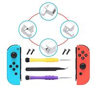 [Nuova versione] Chiusure di ricambio compatibili con interruttore/interruttore OLED JoyCon, kit di strumenti di riparazione fibbie di blocco compatibile con interruttori JoyCon con cacciaviti e