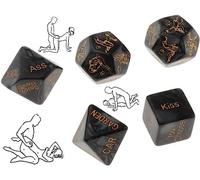 Nuova Versione Di Accessori Multifunzionali -5 Divertenti Dadi Neri Multicolori Con Dodici Lati, Regalo-K3
