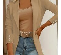 Nuova versione giacca da tailleur da donna con collo a revers e maniche lunghe, adatta per la primavera L,M,S,XL,XXLPoliestere