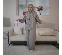 Nuova veste da preghiera comoda e traspirante, con stampa alla moda, vestibilità morbida, maniche lunghe, abito modesto alla moda araba con sciarpa integrata, adatto per la primavera Eid Tagli UnicaTe