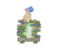 Nuova Zelanda 3D Street Sign Calamite Frigorifero Magneti per Frigorifero Souvenir Regalo, Resina Fatta a Mano Nuova Zelanda Frigorifero Magnete Casa e Cucina Decorazione Collezione