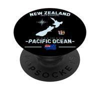 Nuova Zelanda Aotearoa Oceano Pacifico GPS Stemma Bandiera PopSockets PopGrip Adesivo