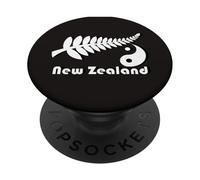 Nuova Zelanda Bauhaus YinYang - Zen-Fern Black-&-White NZ PopSockets PopGrip Adesivo