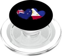Nuova Zelanda Filippine Bandiera Cuori Nuova Zelanda Filippino PopSockets PopGrip per MagSafe