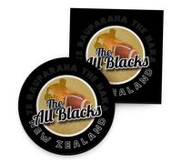 Nuova Zelanda Rugby Union Tutti Neri - Bevande Sottobicchiere - Cerchio O