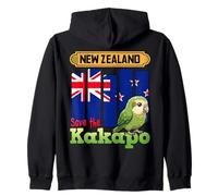 Nuova Zelanda Save The Kakapo Parrot Carino Kakapo Uccello Felpa con Cappuccio