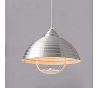 Nuovada Edison,Dari Decorativi Moderni, 1 Luce, Semplice, in Alluminio, con Coperchio in Metallo,Da da Soffitto Regolabile,Da a Sospensiin Argento,Da a Goccia Retrò per Cucina e Ristorante/Uno Stile