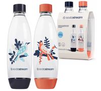 NUOVE bottiglie SodaStream Fuse Birds 2 x 1 L blu corallo