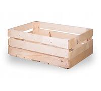 Nuove cassette per frutta in legno per vino e mele, naturali, 60 x 40 x 20 cm