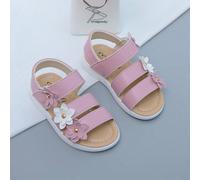 Nuove Classiche ed eleganti Sandali Romani per bambine, con tre colori e il design di un fiore a sei petali in 3D, morbida suola antiscivolo, chiusura facile con gancetto e cinturino, sandali pre-scuo