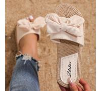 Nuove eleganti ciabatte da donna per la primavera/estate 2026, con fiocco e punta aperta, adatte per uso all'aperto, antiscivolo e resistenti, ideali per le vacanze al mare e per un uso casual CN36,CN