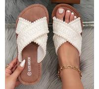 Nuove eleganti e retrò sandali bianchi casual da donna per la primavera/estate con nappe, sandali bianchi piani, eleganti, belli, dolci e confortevoli, traspiranti, adatti per matrimoni, festival musi