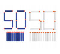 NUOVE frecce Nerf N Strike Elite 100 pezzi 50 freccette luminose 50 blu per b...