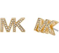 Nuove Orecchini Stud MK Con Logo MK In Cristalli E Colore Oro + Scatola