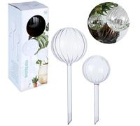 NUOVE palline per irrigazione in vetro set di 2 piccole grandi trasparenti au...