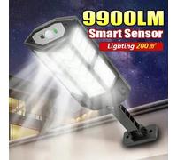 Nuove Potenti Luci Solari Esterni, Lampada Solare con Sensore di Movimento, 3 Modalità, Impermeabile IP65, Luce da Giardino Solare, Lanterna da Strada e Cortile 147 LED-TYN00006,43 LED-PWNCK00095ABS