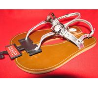 Nuove Sandali Strappy Argento Guess Da Donna Con 'G' Argento, Scarpe, Infradito