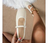 Nuove scarpe da donna piatte estive in rete traforata, scarpe da ballo casual alla moda, leggere e confortevoli, slip-on, traspiranti, ideali per l'uso quotidiano, regalo per la Festa della Mamma CN36