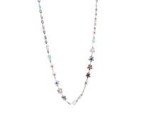 Nuove scoperte di gioielli unisex 2026 perle da fiore a cuore colorato collana metallica per le donne accessori per girocollo coreano Collaro di moda Dono creativo alla moda per donne e uomini
