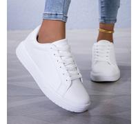 Nuove sneaker bianche dal fondo spesso alla moda per donne 2024, traspiranti, assorbenti, con suola morbida e leggera, versatili, scarpe sportive casual EUR36,EUR37,EUR38,EUR39,EUR40,EUR41,EUR42