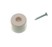 Nuovi 2 X Fermi Porta Rotondi Bianchi In Gomma 28Mm - Onestopdiy - H