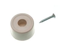Nuovi 2 X Fermi Porta Rotondi Bianchi In Gomma 35Mm - Onestopdiy - H