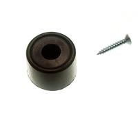 Nuovi 2 X Fermi Porta Rotondi In Gomma Nera 35Mm - Onestopdiy - H