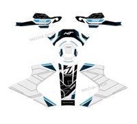 Nuovi Accessori Per Moto Pad In Resina Epossidica 3D Kit Completo Bianco
