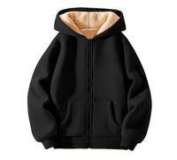 Nuovi capispalla per ragazzi e ragazze con lana d'agnello spessa, versatile, casual, caldo ed esterno per bambini grandi in inverno, capispalla per, Le Noir, 4-5 Anni