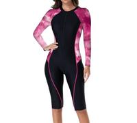 Nuovi costumi da bagno da donna 2025 per la primavera ed l'estate con cerniera integrata, costume da bagno surf solare, rosa intenso, XL