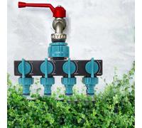 Nuovi divisori d'acqua a 4 vie da 1 "a 3/4" a 1/2 "filettatura standard europea filettatura per irrigazione da giardino raccordi valvola per irrigazione Emerald green gray