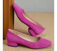 Nuovi mocassini con tacco largo a pois per donna, con punta quadrata, comodi e casual, scarpe basse con tacco basso per taglie comode CN36,CN37,CN38,CN39,CN40,CN41,CN42,CN43,CN44,CN45Blocchi di colore