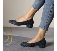 Nuovi mocassini con tacco largo a pois per donne, con punta quadrata, comodi e casual, scarpe basse con tacco basso, adatte per tutte le stagioni CN36,CN37,CN38,CN39,CN40,CN41,CN42,CN43,CN44,CN45Tessu