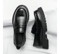 Nuovi mocassini eleganti da uomo con suola spessa, scarpe casual da business con punta tonda, stile britannico di alta qualità, aumentano l'altezza, elegante stile old money per l'autunno EUR39,EUR40,