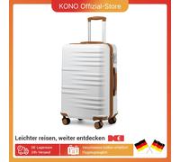 Nuovi nuovi carrelli ABS + PC valigia robusta bianca con un Design elegante ideale per i viaggi