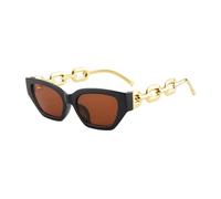 Nuovi Occhiali da sole 2025 Per Le Donne Piccolo Telaio Imitazione catena di metallo Vintage Eyewear Outdoor Protezione Solare Occhiali da Sole per gli uomini, 3, Taglia unica