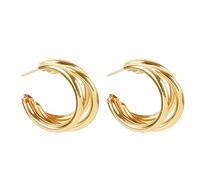 Nuovi Orecchini di Tendenza di Moda Brincos Oorbellen Orecchini a Forma Rotonda con Lettera a Vento in Metallo Semplice per Regalo da Donna Fashion Design