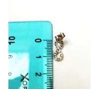 NUOVI ORECCHINI INFINITO DONNA LOBO ORO BIANCO 750 18KT ZIRCONI T DIAMANTE