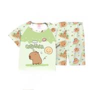 Nuovi Pigiami per Bambini, Ragazzi e Ragazze Estivi Capibara Cartone Animato per Il Tempo Libero Sezione Sottile del Vestito di Abbigliamento per la casa,Style g,130cm