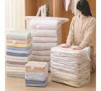 Nuovi sacchetti per la conservazione sottovuoto adatti per trapunte e piumini, progettati con valvole per doppio utilizzo, ideali per i bagagli, uno strumento essenziale per risparmiare spazio L,M,S,X