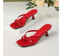 Nuovi sandali alla moda con tacco a rocchetto, stampa leopardata, eleganti, versatili e sexy per le donne EUR36,EUR37,EUR38,EUR39,EUR40,EUR41,EUR42,EUR43,EUR44Poliuretano