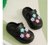 Nuovi sandali comodi per bambini con decorazioni floreali, realizzati in EVA, indossabili in due modi, adatti per la spiaggia CN18-19,CN20-21,CN22-23,CN24-25,CN26-27,CN28-29Colore unico