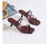 Nuovi sandali con tacco a rocchetto leopardati alla moda, versatili e sensuali, per la primavera/estate EUR36,EUR37,EUR38,EUR39,EUR40,EUR41,EUR42,EUR43,EUR44Poliuretano