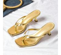 Nuovi sandali con tacco a rocchetto leopardati, sexy e alla moda, versatili per la primavera/estate EUR36,EUR37,EUR38,EUR39,EUR40,EUR41,EUR42,EUR43,EUR44Poliuretano