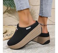 Nuovi sandali con zeppa e platform, stile slip-on alla moda per il commercio elettronico transfrontaliero, scarpe casual da donna con punta tonda, adatte per l'estate e la spiaggia EUR36,EUR37,EUR38,E