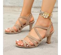 Nuovi tacchi alti da donna per la primavera/estate 2026, con motivo a pelle di serpente, comodi e traspiranti, tacco a spillo, tallone chiuso, cinturino singolo, adatti per matrimoni, gala, occasioni 