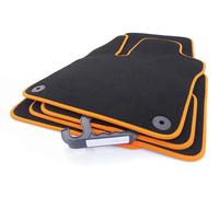NUOVI Tappetini Renault Twingo 3 III Z.E Velluto Tappetini Tuning Nero Aranci...