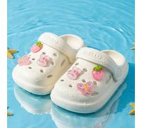 Nuovi Zoccoli Estivi per Bambini Carini con Decorazioni 3D di Coniglio, Farfalla e Fragola in EVA, Sandali Casual Slip-On Unisex CN18-19,CN20-21,CN22-23,CN24-25,CN26-27,CN28-29Fumetto